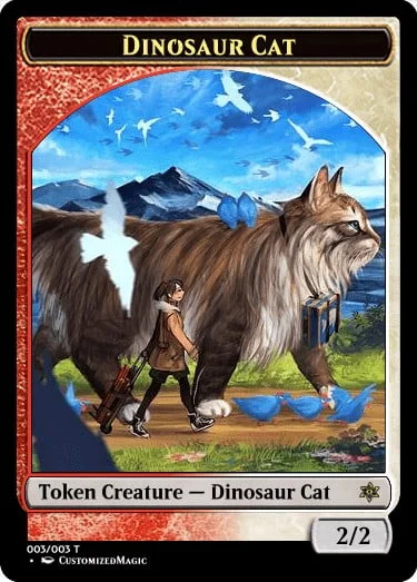 Dinosaur Cat Token | DinosaurCat.2 | Magic the Gathering Proxy Cards