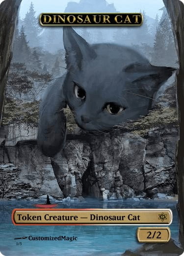 Dinosaur Cat Token | DinosaurCat | Magic the Gathering Proxy Cards
