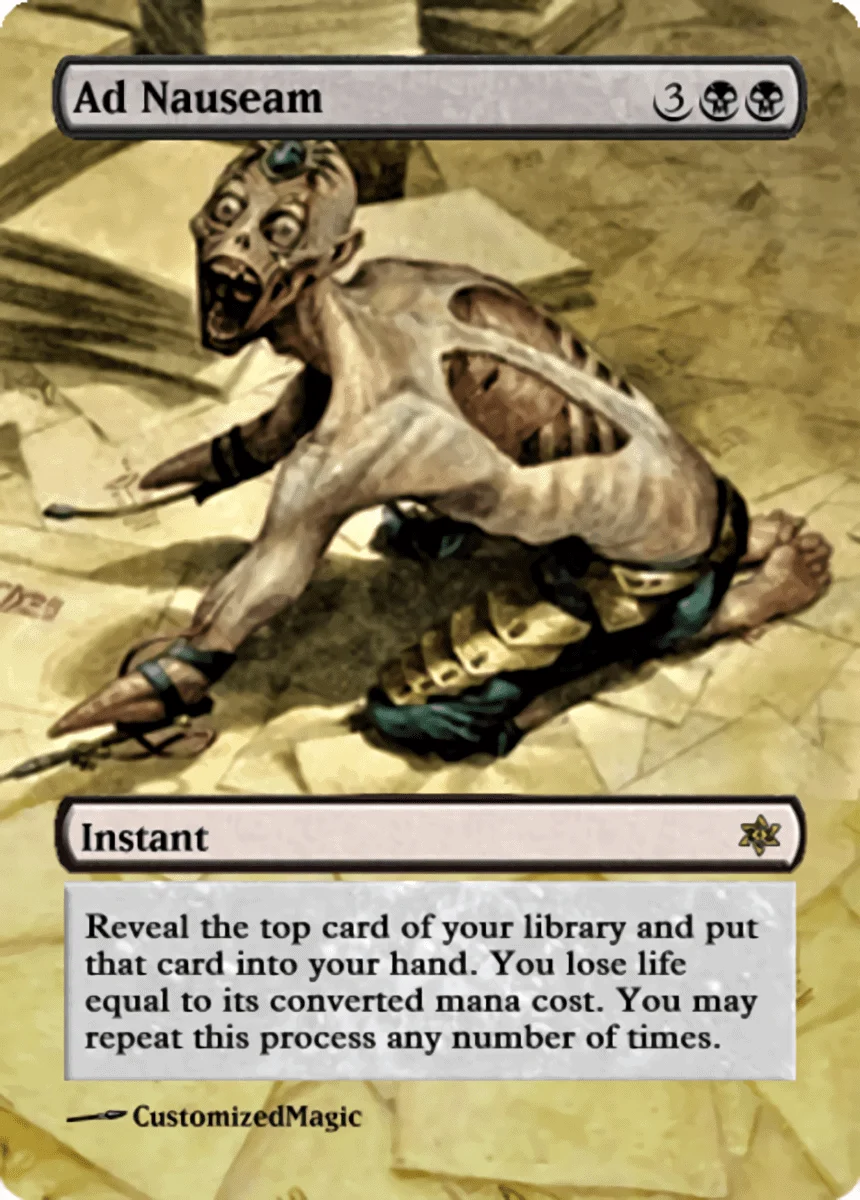 Ad Nauseam | Ad Nauseam .11 | Magic the Gathering / MTG Proxy Cards | 2016 Heroes of the Realm Ad Nauseam | Ad Nauseam .11 | Magic the Gathering / MTG Proxy Cards | 2016 Heroes of the Realm