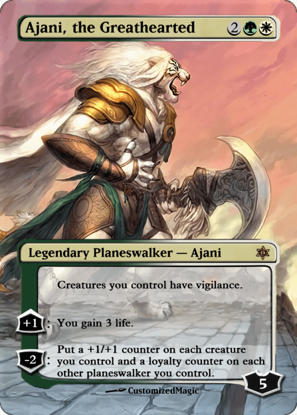 Ajani the Greathearted - Magic the Gathering Proxy Cards