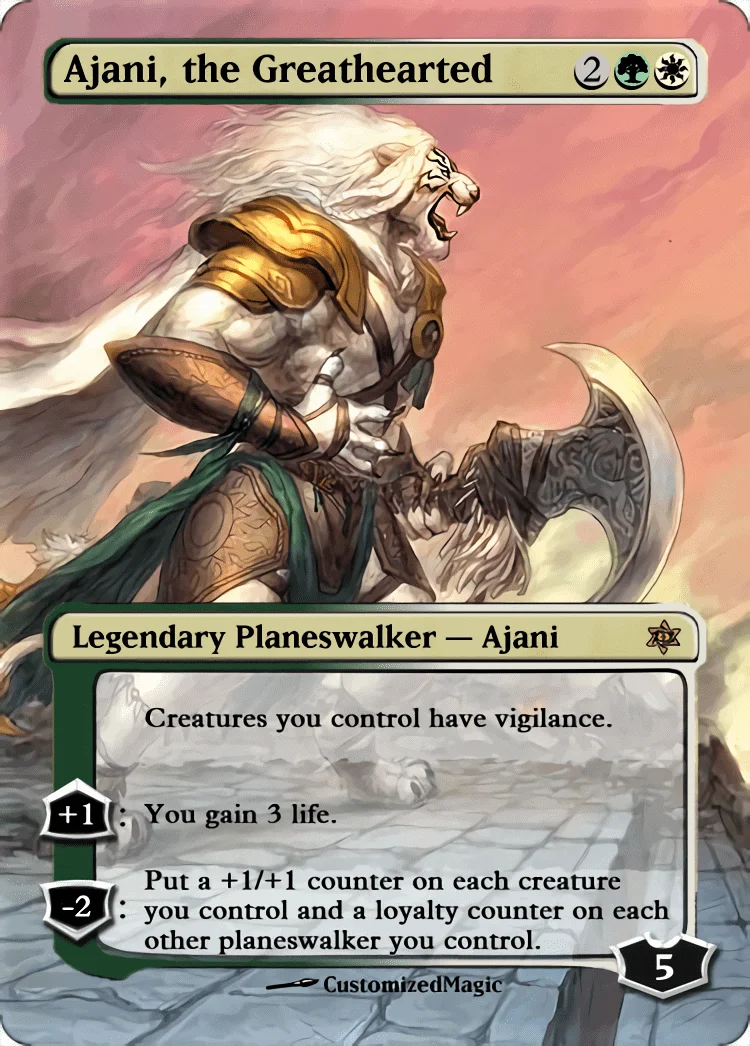 War of the Sparks Planeswalker Japanese Art - Part 1 | Ajani the Greathearted | Magic the Gathering / MTG Proxy Cards | Teferi War of the Sparks Planeswalker Japanese Art - Part 1 | Ajani the Greathearted | Magic the Gathering / MTG Proxy Cards | Teferi