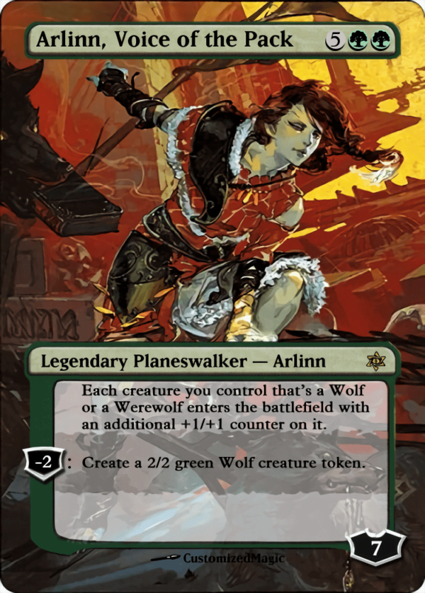 War of the Sparks Planeswalker Japanese Art - Part 1 | Arlinn Voice of the Pack | Magic the Gathering Proxy Cards