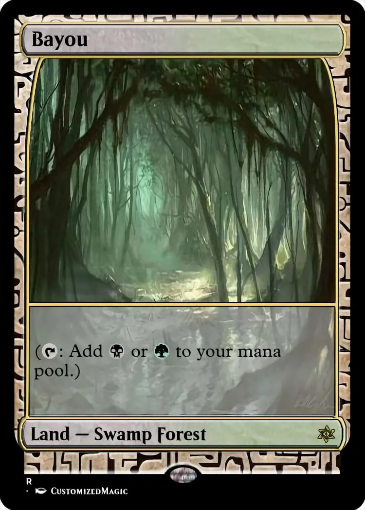 Dual Lands (Full-Art) | Bayou | Magic the Gathering / MTG Proxy Cards | Magic the Gathering Proxy Cards