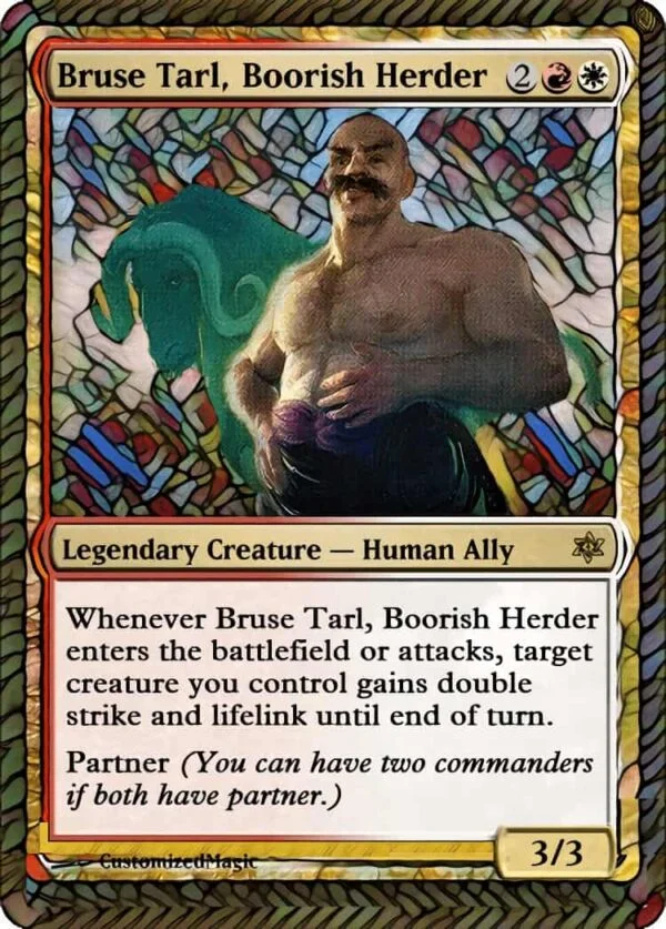 2016 Partners Commander (Stained Glass) | Bruse Tarl Boorish | Magic the Gathering Proxy Cards