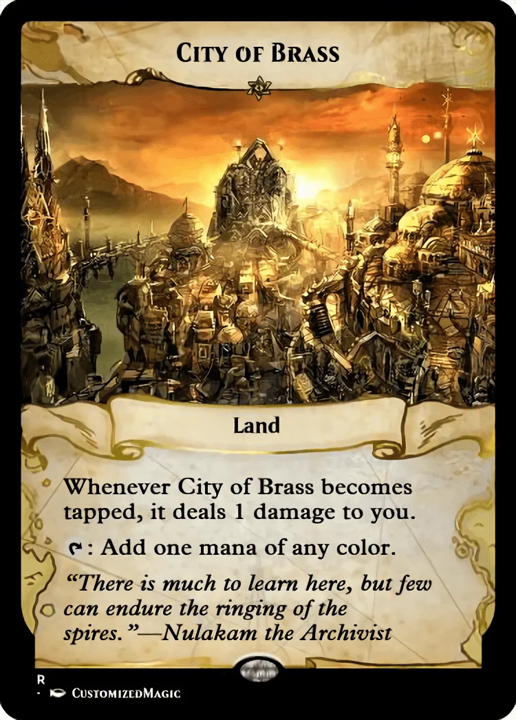 City of Brass | City of | Magic the Gathering / MTG Proxy Cards | Battlebond Lands