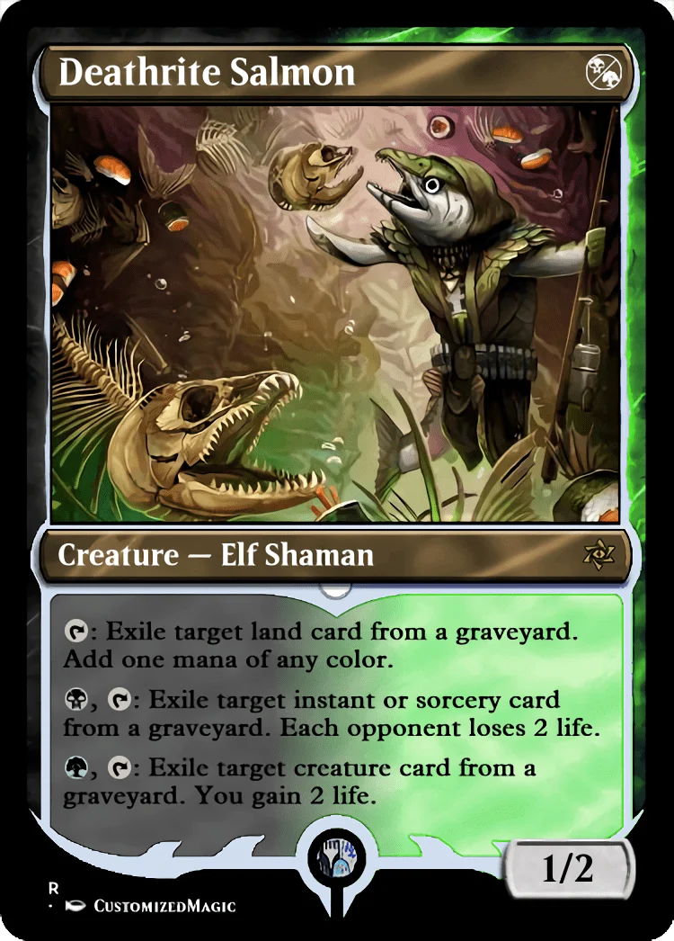Deathrite Shaman | Deathrite Salmon | Magic the Gathering / MTG Proxy Cards |