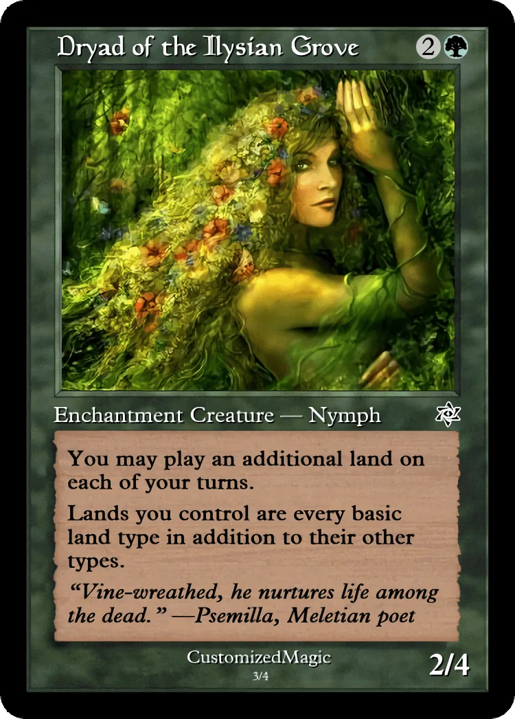 Dryad of the Ilysian Grove | Dryad of the Ilysian Grove.2 | Magic the Gathering / MTG Proxy Cards |