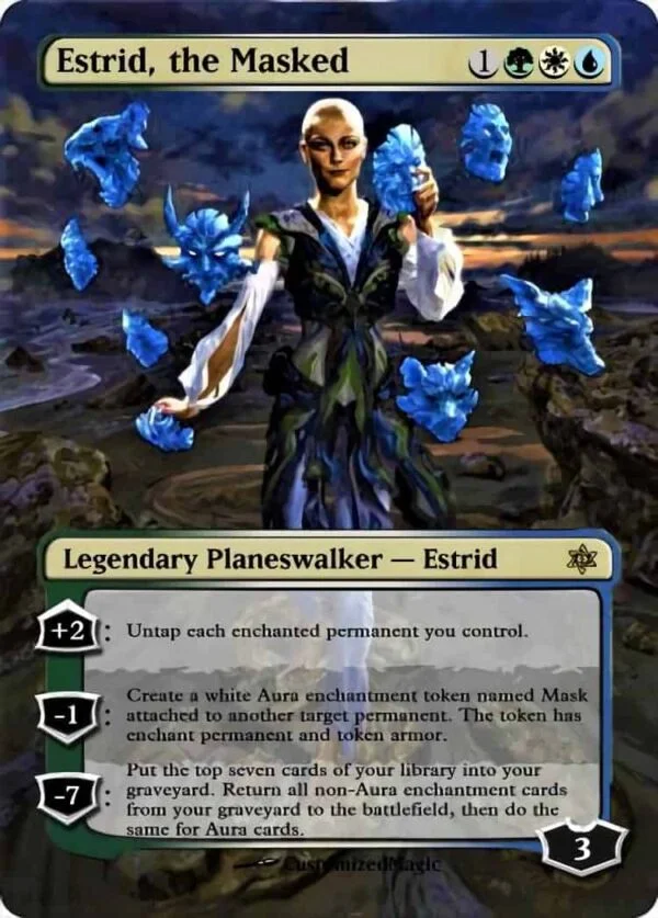 Commander 2018 (Full-Art) | Estrid the Masked | Magic the Gathering / MTG Proxy Cards |
