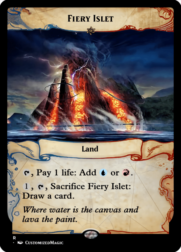 Horizon Lands | Fiery Islet | Magic the Gathering Proxy Cards