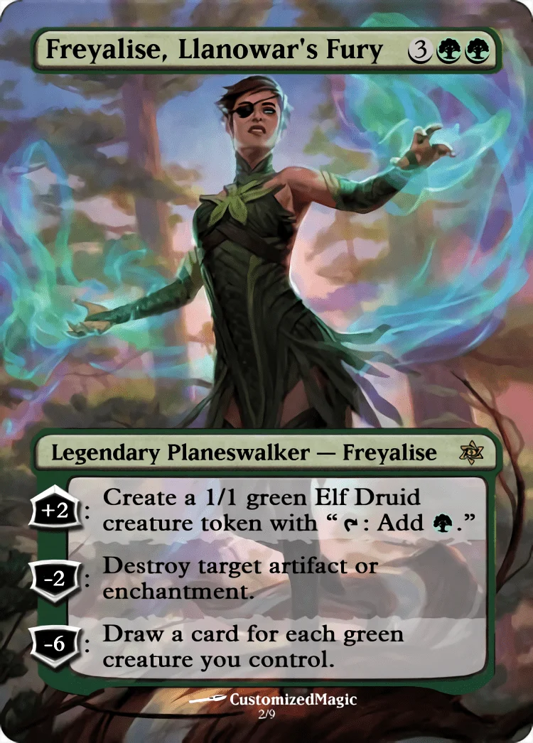 Commander Collection - Green | Freyalise Llanowars Fury | Magic the Gathering / MTG Proxy Cards | Academy Rector