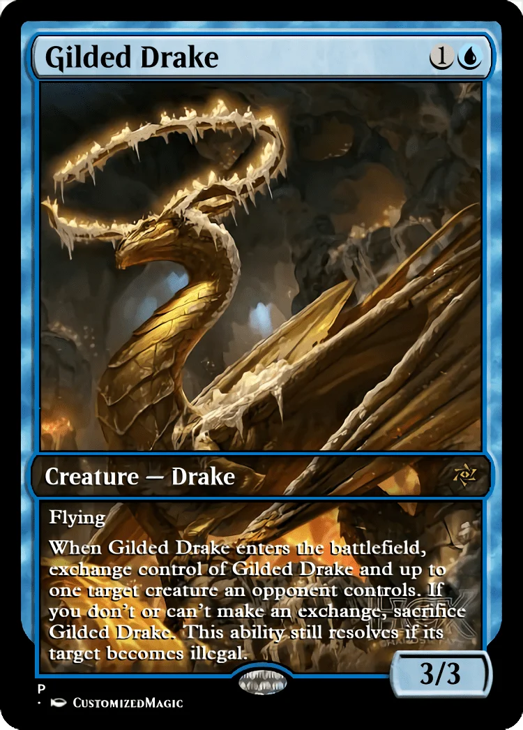 Gilded Drake | Gilded Drake.1 | Magic the Gathering / MTG Proxy Cards | Gilded Drake Gilded Drake - Image 2