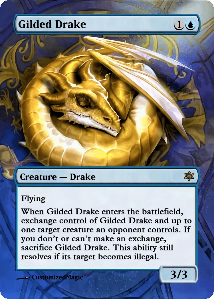 Gilded Drake from Urza's Saga Proxy