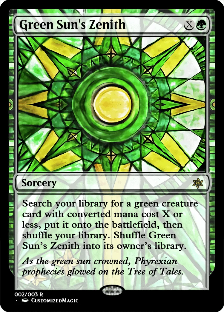 Green Sun's Zenith | Green Suns Zenith.2 | Magic the Gathering / MTG Proxy Cards | Time Walk