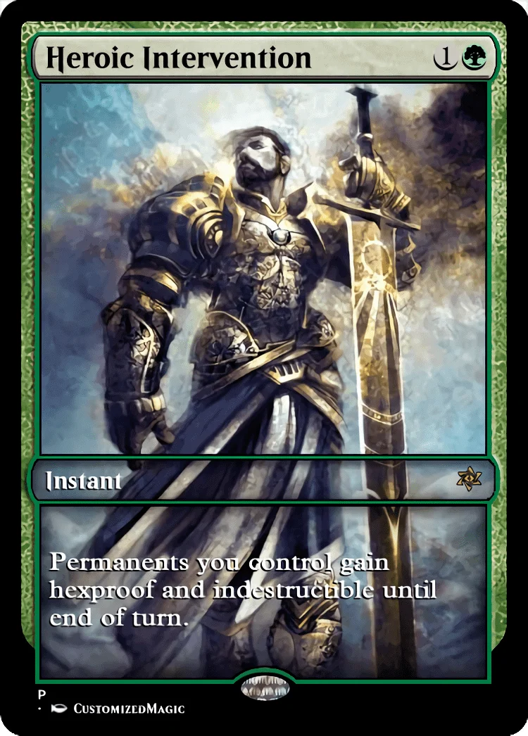 mtg cards like heroic intervention MTG Custom Proxy Card