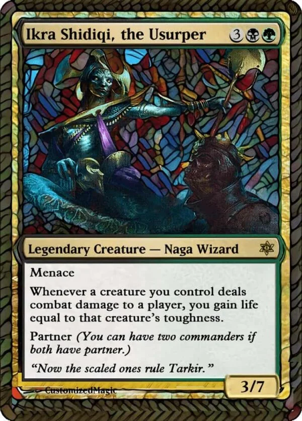 2016 Partners Commander (Stained Glass) | Ikra Shidiqi the | Magic the Gathering Proxy Cards