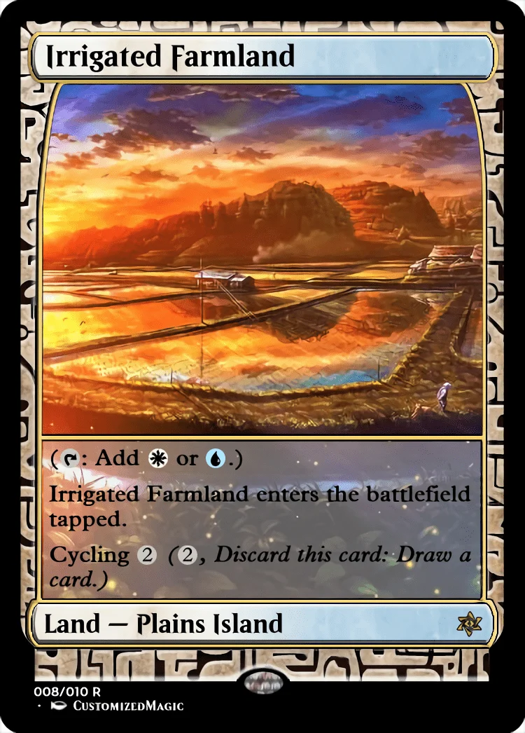 Cycling Dual Lands - Expedition Frame | Irrigated Farmland | Magic the Gathering / MTG Proxy Cards | Shock Lands