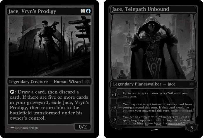 Jace, Vryns Prodigy and Jace, Telepath Unbound | J3 | Magic the Gathering / MTG Proxy Cards | Academy Rector