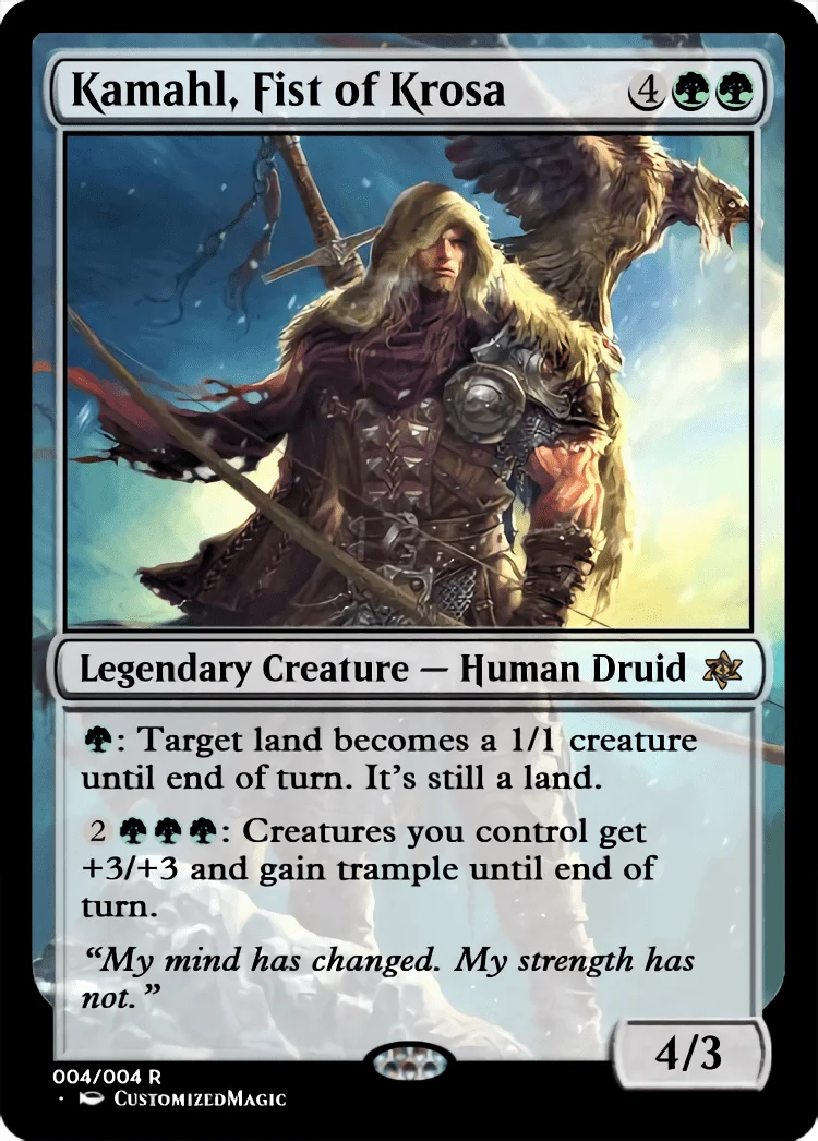 Kamahl, Fist Of Krosa | Magic The Gathering Proxy Cards