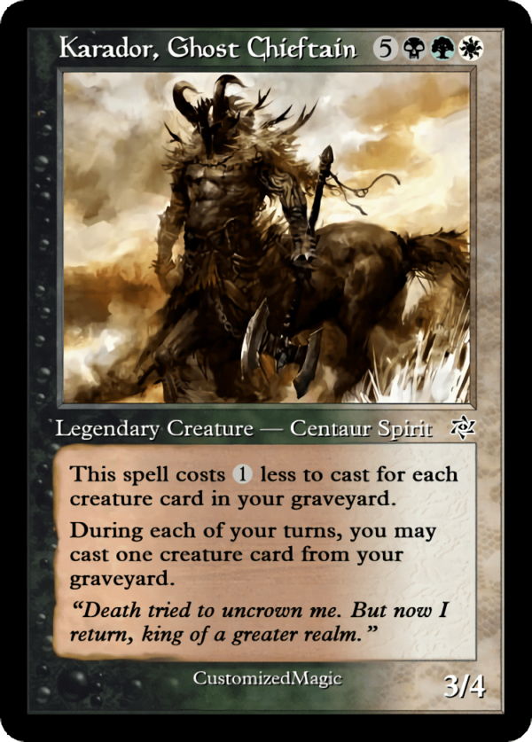 Karador Ghost Chieftain.4 - Magic the Gathering Proxy Cards