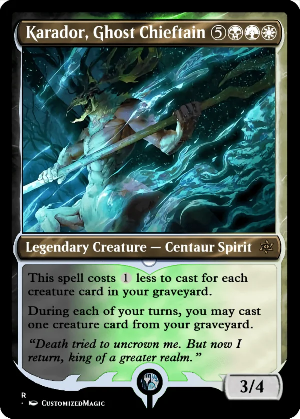 Karador, Ghost Chieftain | Karador Ghost Chieftain.6 | Magic the Gathering / MTG Proxy Cards |