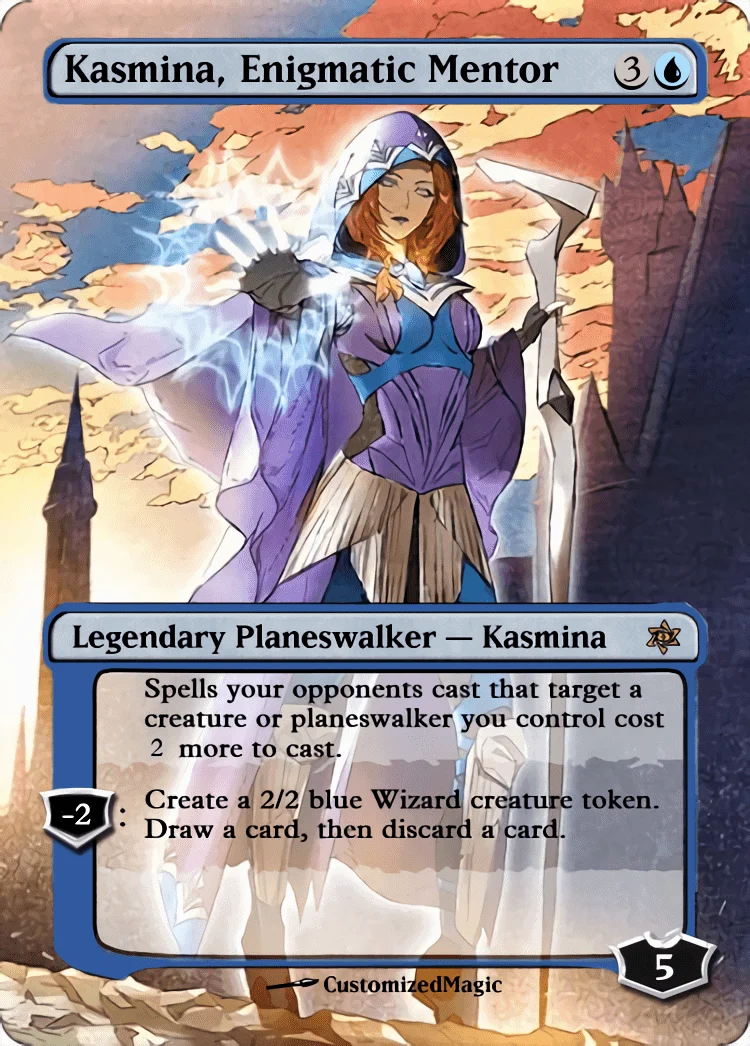 War of the Sparks Planeswalker Japanese Art - Part 1 | Kasmina Enigmatic Mentor | Magic the Gathering / MTG Proxy Cards | Teferi War of the Sparks Planeswalker Japanese Art - Part 1 | Kasmina Enigmatic Mentor | Magic the Gathering / MTG Proxy Cards | Teferi
