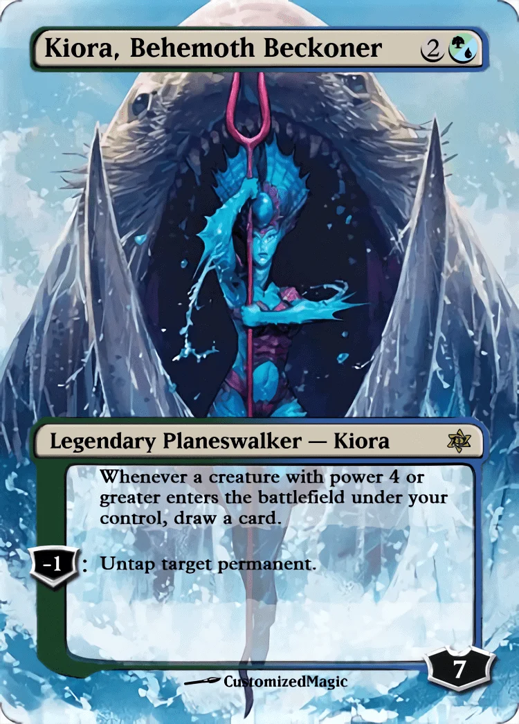 War of the Sparks Planeswalker Japanese Art - Part 1 | Kiora Behemoth Beckoner | Magic the Gathering / MTG Proxy Cards | Teferi War of the Sparks Planeswalker Japanese Art - Part 1 | Kiora Behemoth Beckoner | Magic the Gathering / MTG Proxy Cards | Teferi