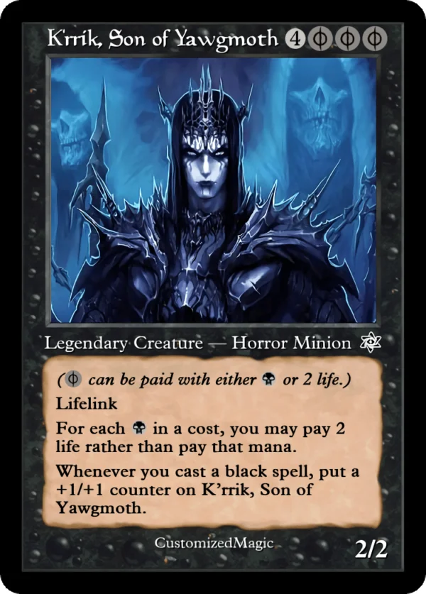 K'rrik, Son of Yawgmoth | Krrik Son of Yawgmoth | Magic the Gathering / MTG Proxy Cards |