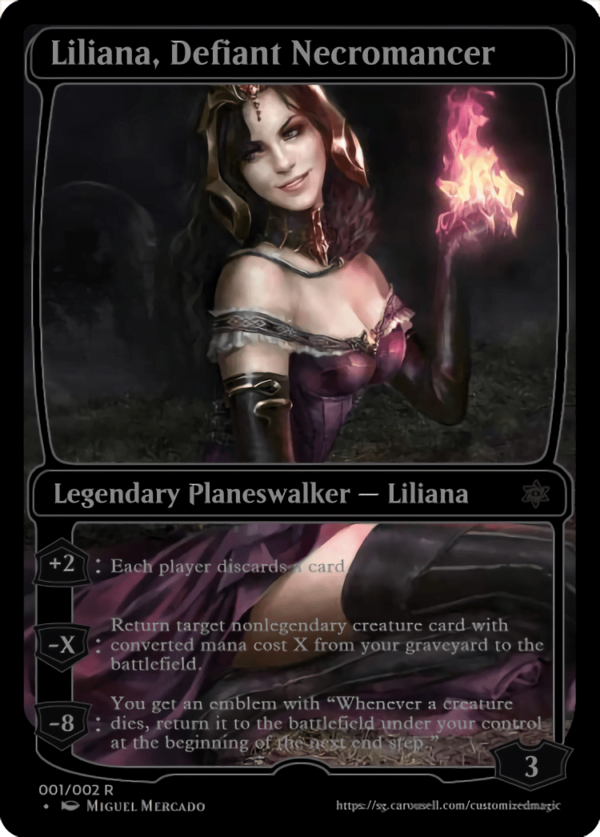 Liliana Defiant - Magic the Gathering Proxy Cards
