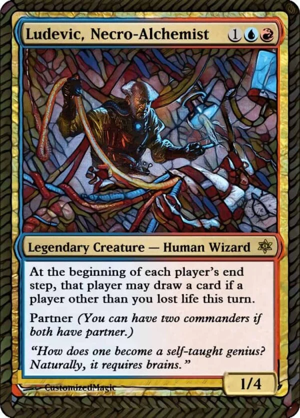 2016 Partners Commander (Stained Glass) | Ludevic Necro | Magic the Gathering Proxy Cards