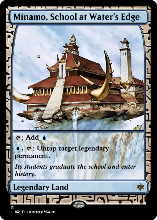 Kamigawa Legendary Land (Full-Art) | Minamo School at Waters Edge 1 | Magic the Gathering Proxy Cards