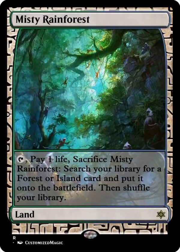 Fetch Lands (Expedition Frame) | Misty Rainforest | Magic the Gathering Proxy Cards