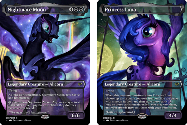 Ponies - The Galloping | Nightmare Moon and Princess Luna | Magic the Gathering Proxy Cards