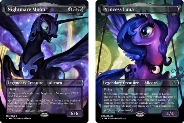 Ponies - The Galloping | Nightmare Moon and Princess Luna | Magic the Gathering / MTG Proxy Cards | Pitiless Plunderer