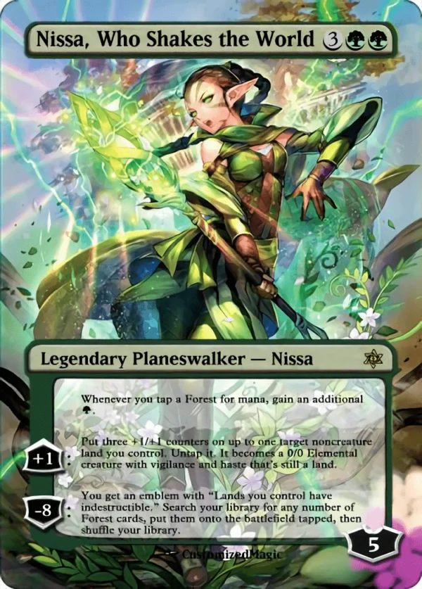 War of the Sparks Planeswalker Japanese Art - Part 2 | Nissa Who Shakes the World | Magic the Gathering / MTG Proxy Cards | Teferi