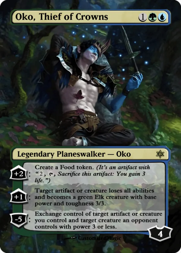 Throne of Eldraine Planeswalkers | Oko Thief of Crowns | Magic the Gathering / MTG Proxy Cards |