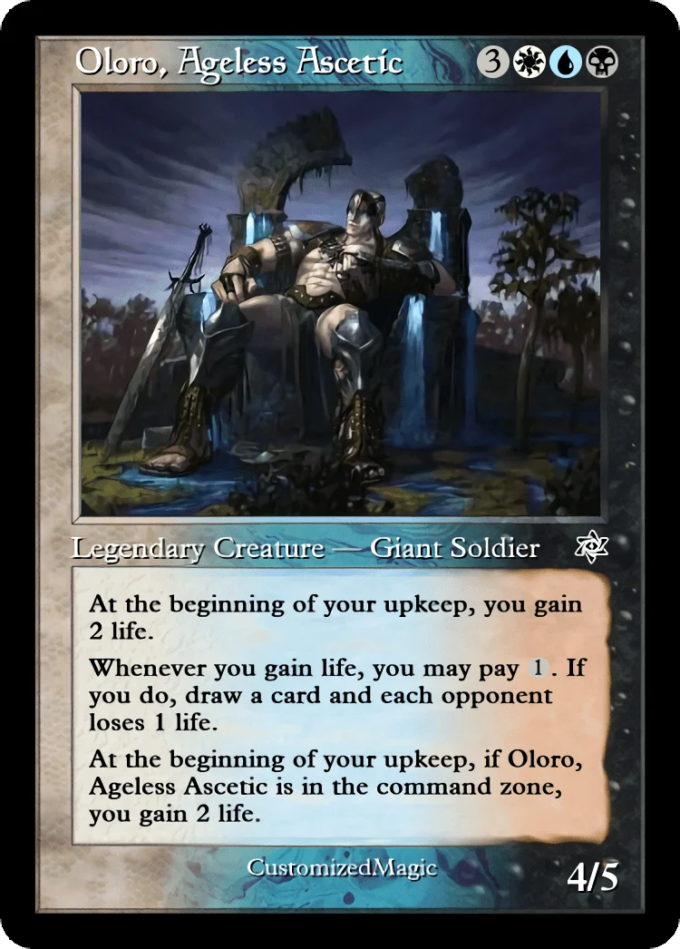 Oloro, Ageless Ascetic | Oloro Ageless Ascetic.4 | Magic the Gathering / MTG Proxy Cards | Oloro Oloro, Ageless Ascetic