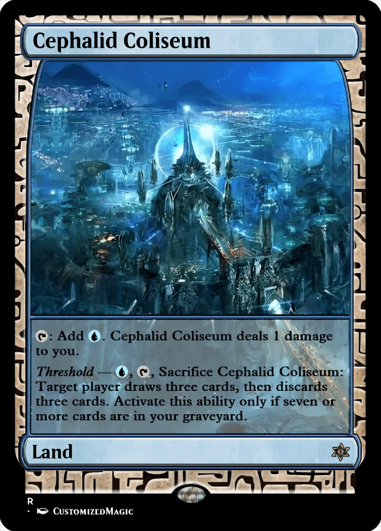 Cephalid Coliseum | Pic 2 29 | Magic the Gathering / MTG Proxy Cards | Borderless Stained Glass Basic Lands