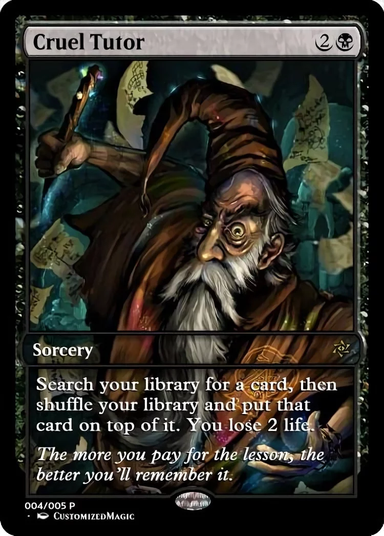 Cruel Tutor | Pic 2 98 | Magic the Gathering / MTG Proxy Cards | Solve the Equation