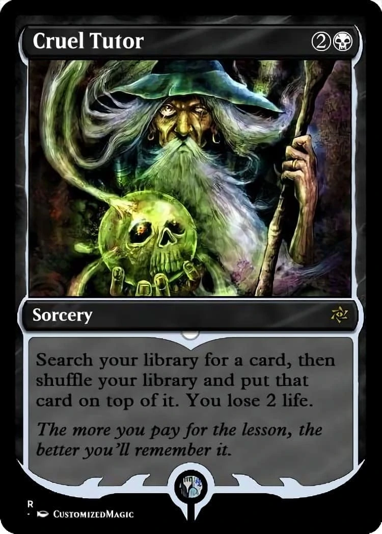 Cruel Tutor | Pic 3 110 | Magic the Gathering / MTG Proxy Cards | Solve the Equation