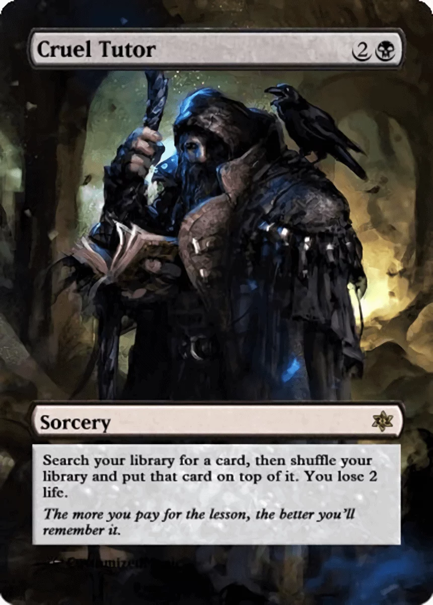 Cruel Tutor | Pic 4 35 | Magic the Gathering / MTG Proxy Cards | Solve the Equation