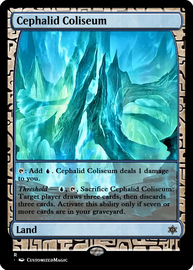 Cephalid Coliseum | Pic 5 17 | Magic the Gathering / MTG Proxy Cards | Borderless Stained Glass Basic Lands