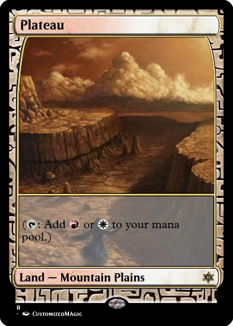 Dual Lands (Full-Art) | Plateau | Magic the Gathering / MTG Proxy Cards | Magic the Gathering Proxy Cards