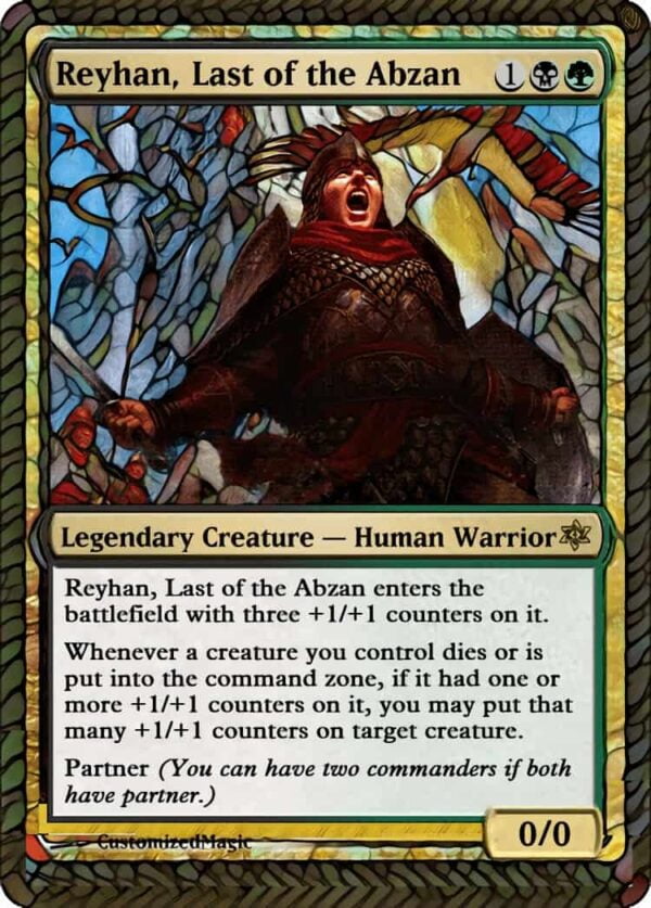 2016 Partners Commander (Stained Glass) | Reyhan Last of the | Magic the Gathering Proxy Cards