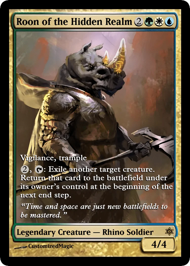 mtg roon of the hidden realm commander deck Bant Blink Value Main Phase Return that card to the battlefield under its owners control at the beginning of the next end step. Roon of the Hidden Realm