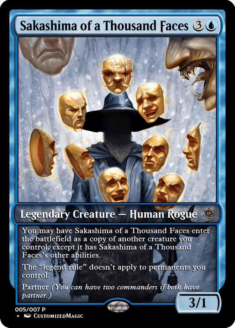 Sakashima of a Thousand Faces | Sakashima of a Thousand Faces.5 | Magic the Gathering / MTG Proxy Cards | Sakashima of a Thousand Faces Sakashima of a Thousand Faces - Image 6
