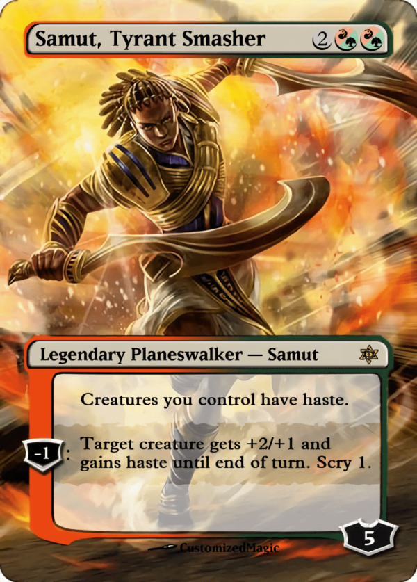 War of the Sparks Planeswalker Japanese Art - Part 2 | Samut Tyrant Smasher | Magic the Gathering Proxy Cards