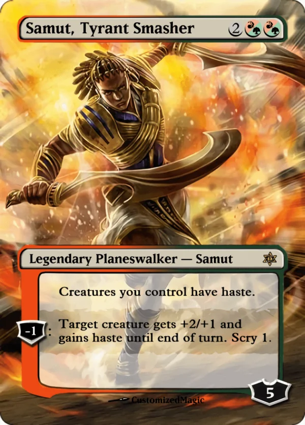 War of the Sparks Planeswalker Japanese Art - Part 2 | Samut Tyrant Smasher | Magic the Gathering / MTG Proxy Cards | Teferi