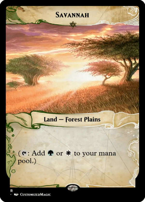 Dual Lands (Ixalan Frame) | Savannah | Magic the Gathering Proxy Cards