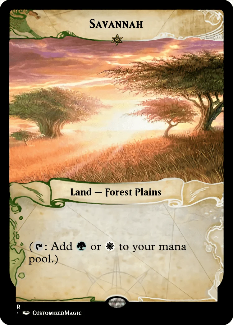Dual Lands (Ixalan Frame) | Savannah | Magic the Gathering / MTG Proxy Cards | Emeria