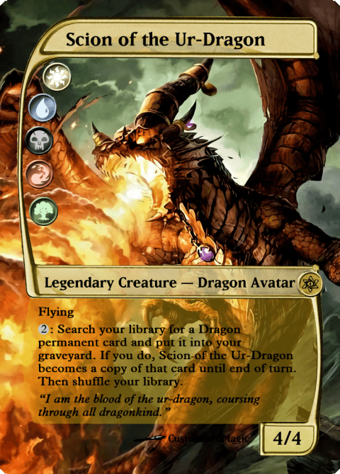 Scion Of The Ur-Dragon | Magic The Gathering Proxy Cards